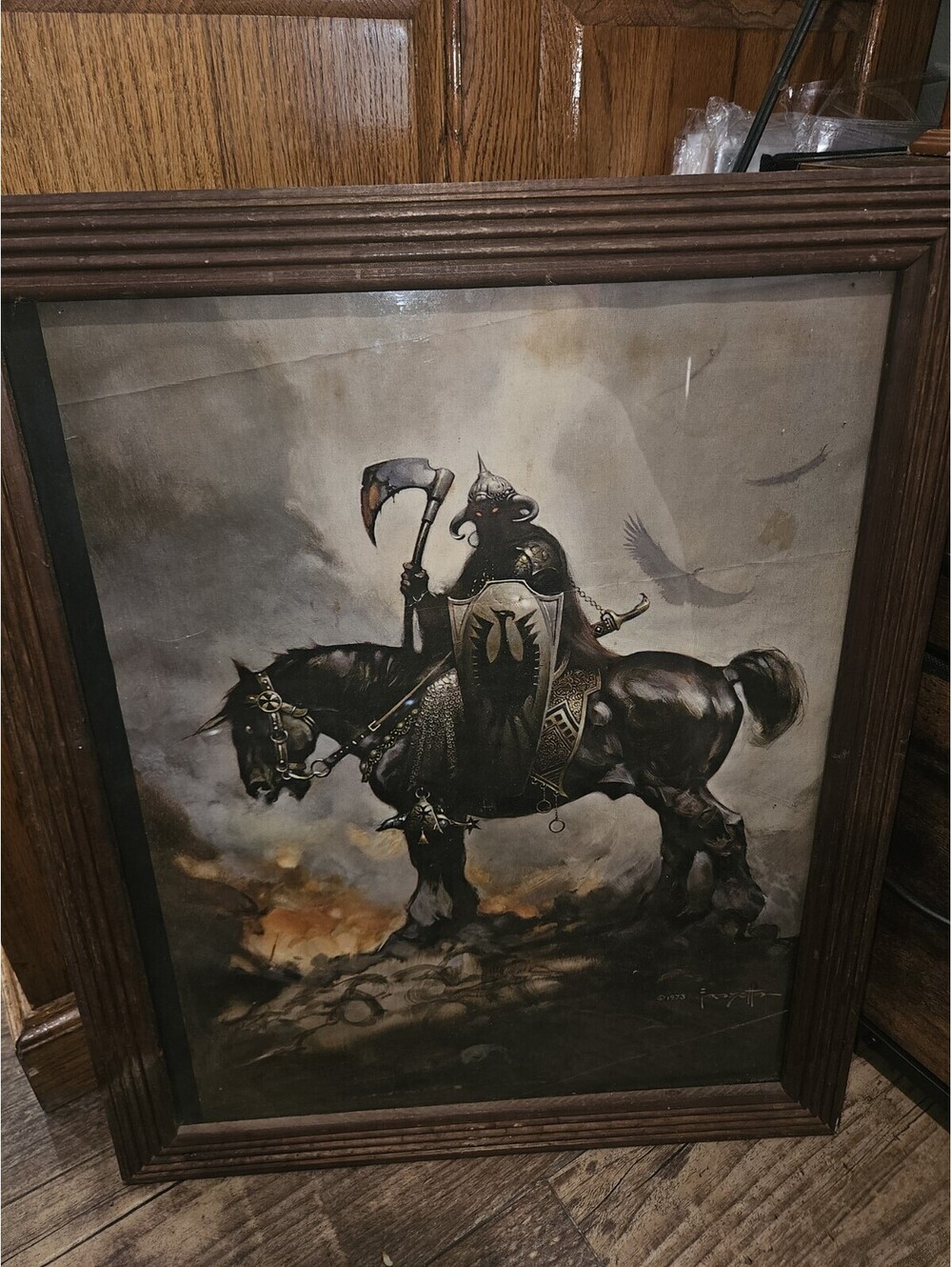 Frank Frazetta's iconic 1973 fantasy  Death Dealer [COPY]